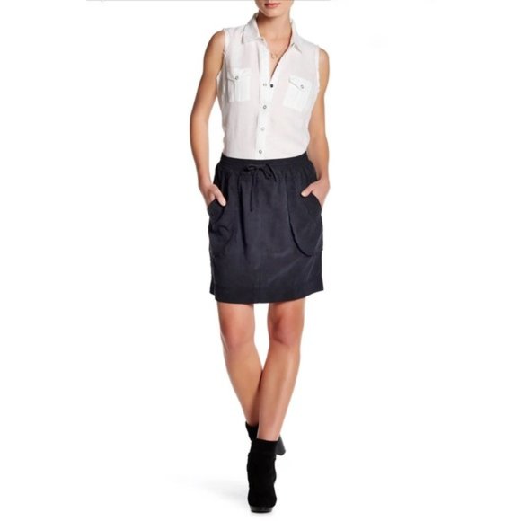 GoSilk Washable Pull-On Drawstring SILK Skirt NEW - Picture 3 of 16